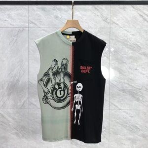 Gallery Dept Men's Split Graphic Tank - Black and Gray